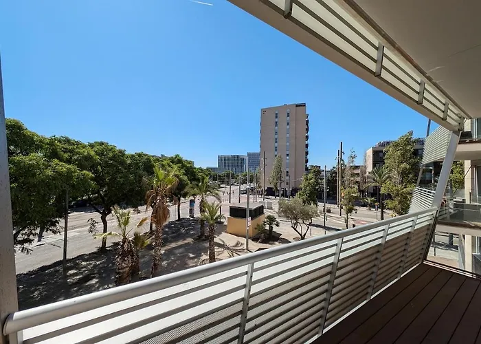 Bright 2 Bedroom Apartment With 2 Terraces Pool And Parking Near Diagonal Mar Beach